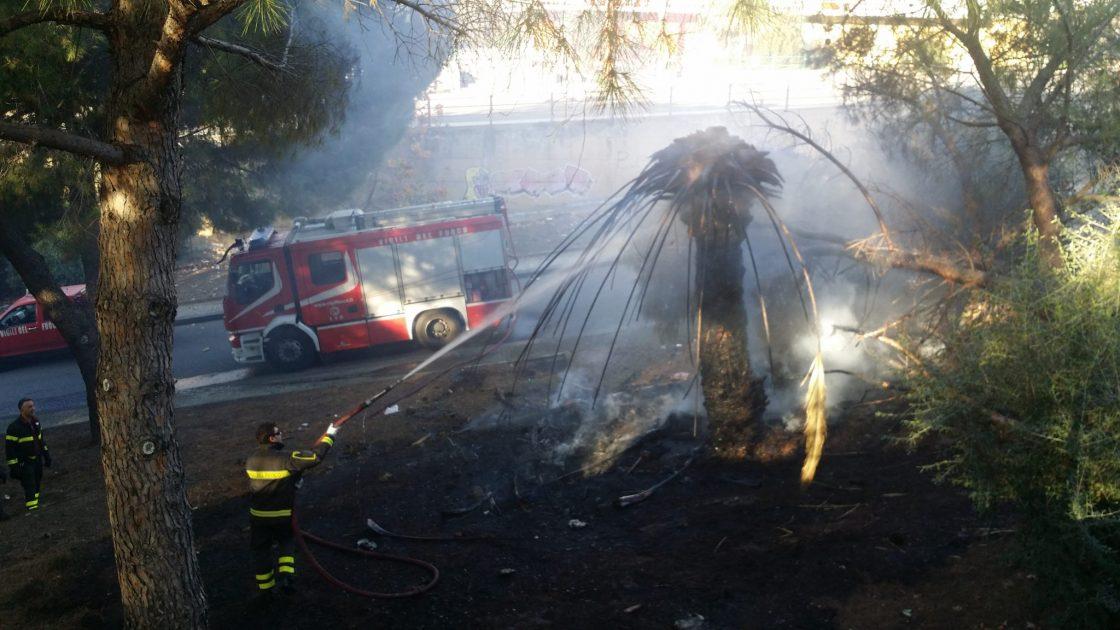 L'intervento dei Vigili del Fuoco