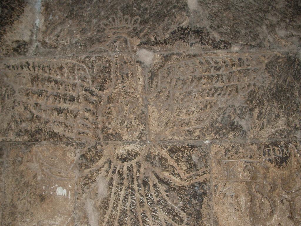 Aquila borbonica raffigurata all'interno del castello Normanno