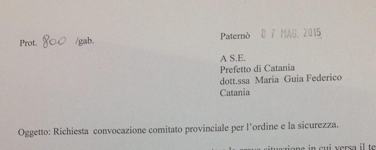 Il sindaco scrive nuovamente al Prefetto - 