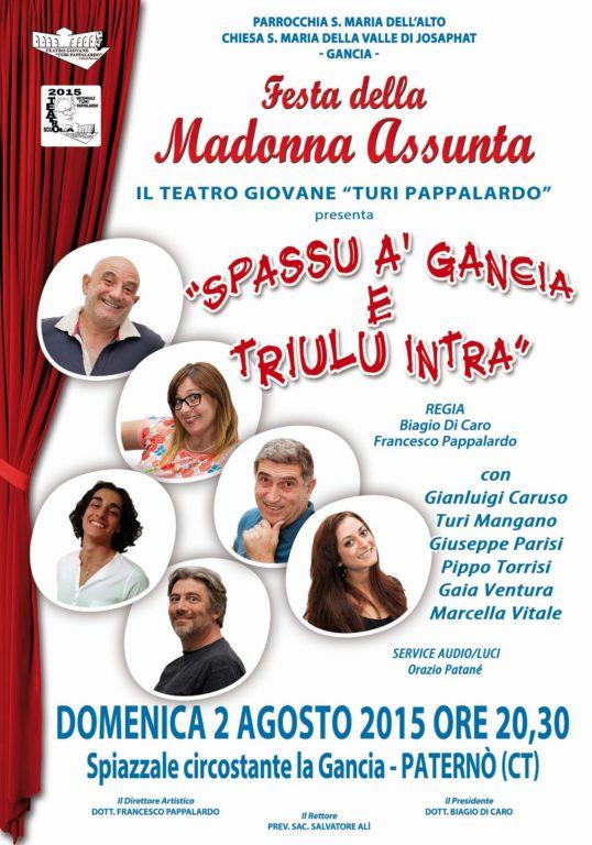La locandina della rappresentazione teatrale di domenica 2 agosto (clicca per ingrandire)