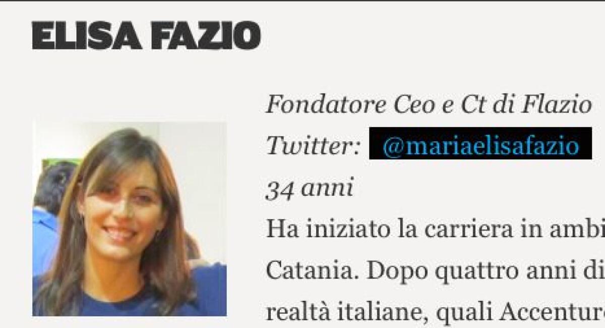 C'è anche la paternese Elisa Fazio tra le 15 figure femminili più influenti d'Italia - 