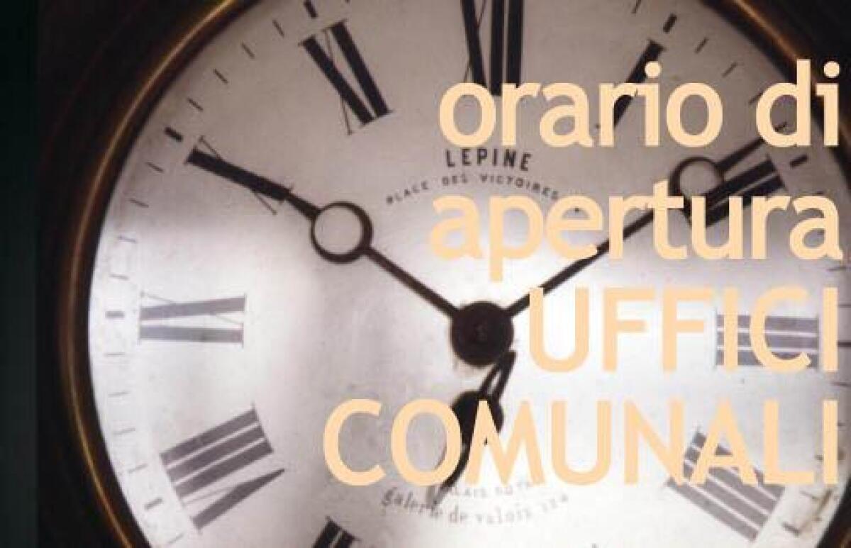 Nuovi orari uffici comunali - 