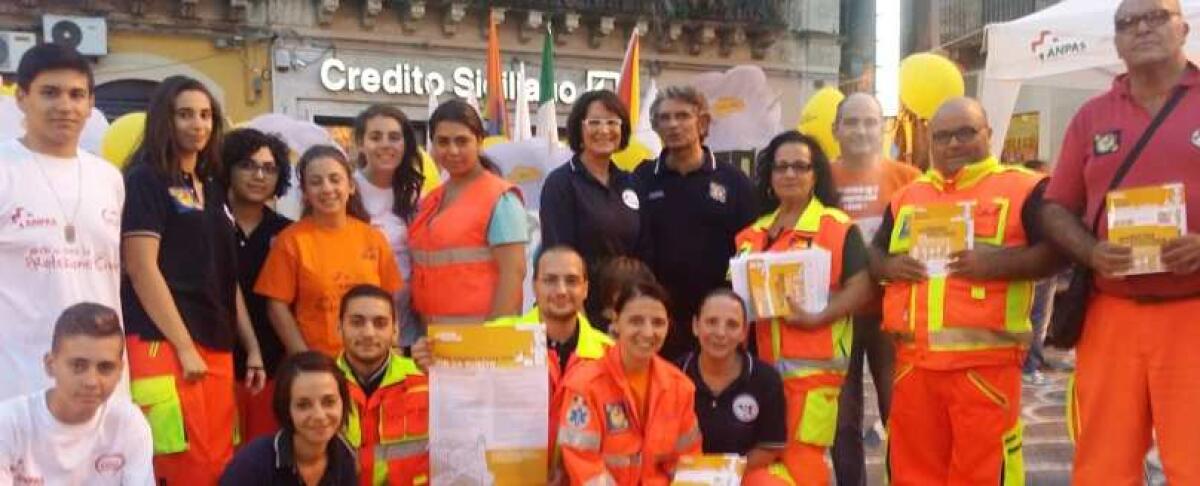 "Io non rischio": la campagna dell'Anpas di Paternò in piazza Indipendenza - 