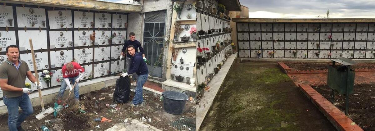 Trovano il cimitero sporco e lo puliscono: “Mia madre non meritava questo scempio” - 