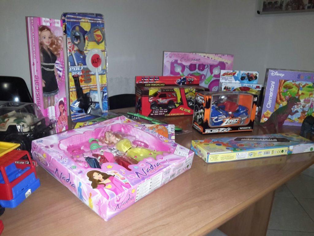 Alcuni dei giocattoli donati finora