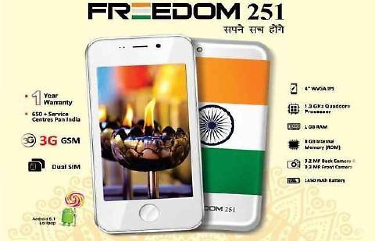 FREEDOM 251 È LO SMARTPHONE INDIANO CHE COSTA SOLO 3 EURO - 