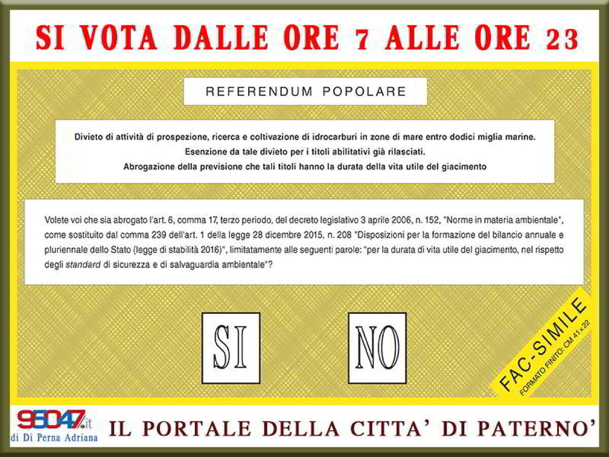 Trivelle, fallisce il referendum: a Paternò al voto il 29,62% - 