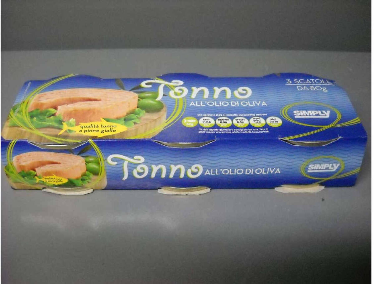Tonno in olio di oliva a marchio SIMPLY ritirato dai supermercati - 