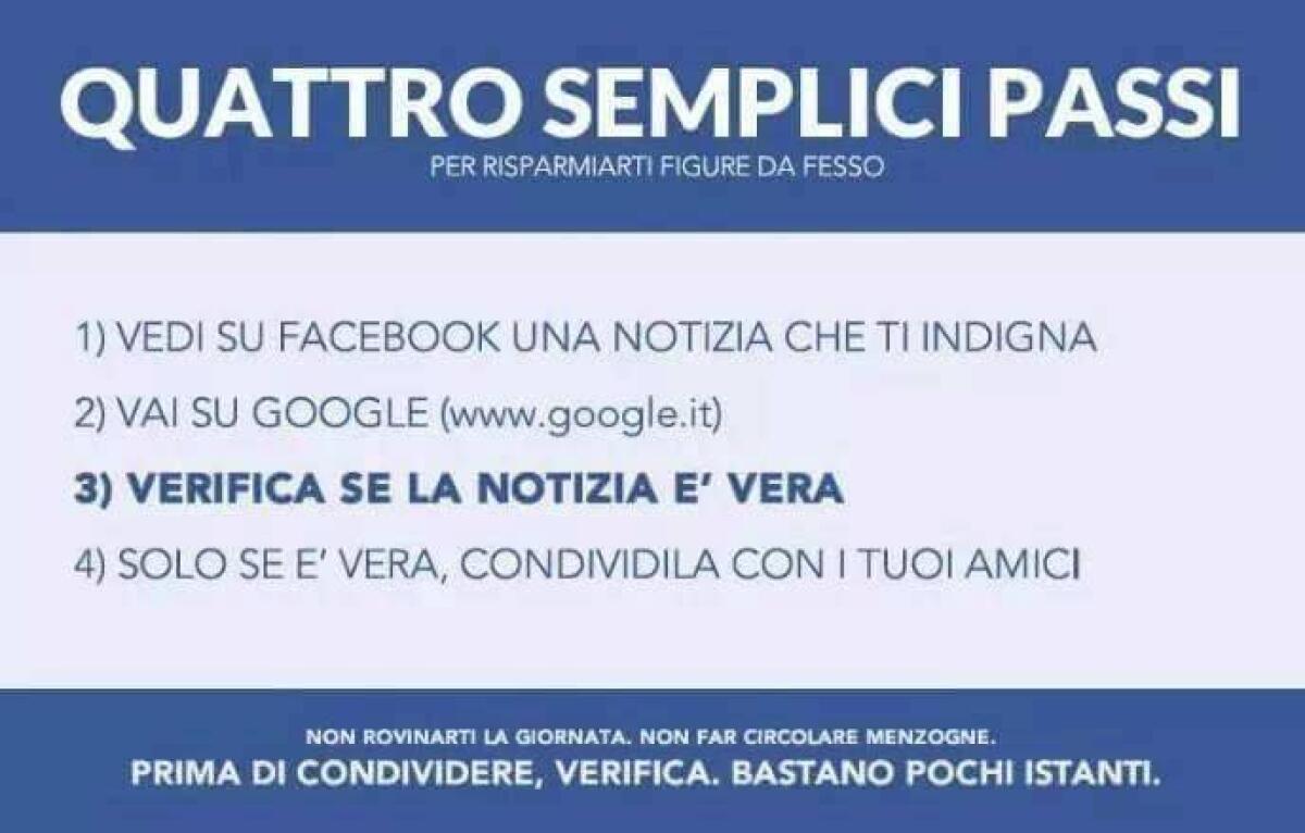 GUIDA AI SITI/NEWS BUFALA - 