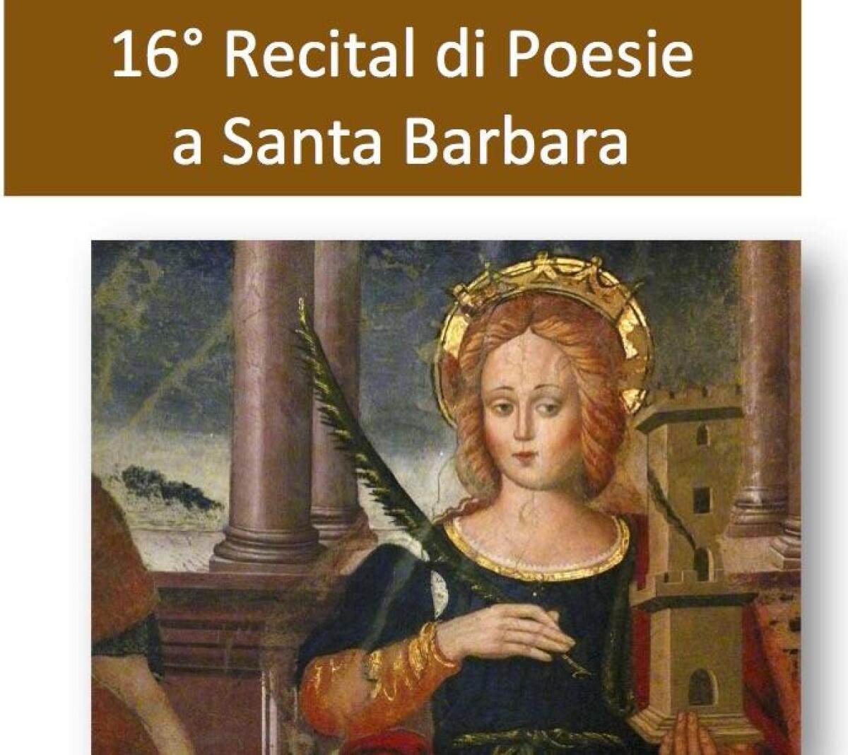 Il 29 novembre il Recital di poesie a Santa Barbara - 
