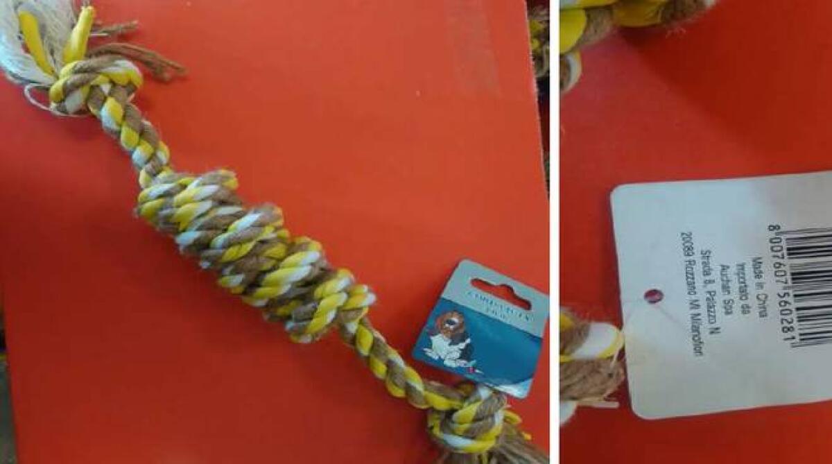 “Potenzialmente pericoloso per gli animali”: Auchan richiama gioco per cani - 