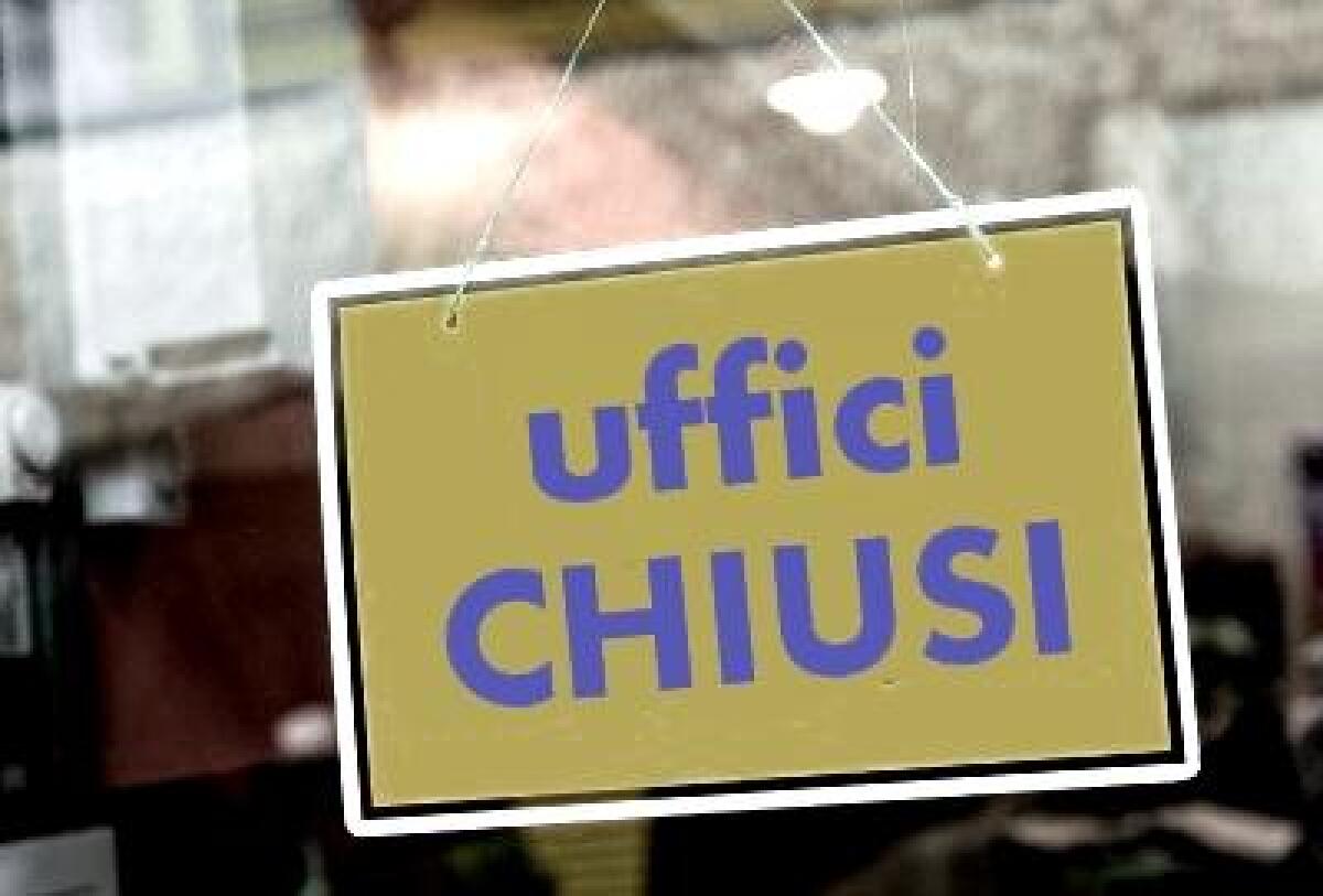 CHIUSURA UFFICI COMUNALE - 