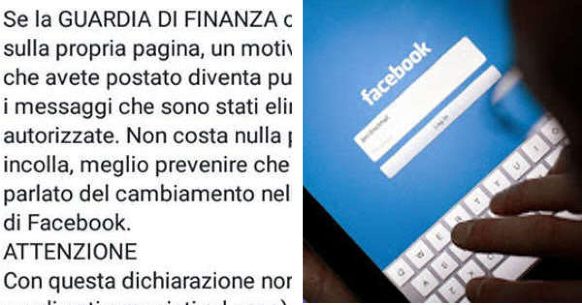 Quando la Guardia Di Finanza consiglia di pubblicarlo sulla vostra pagina: E’ UNA BUFALA! - 