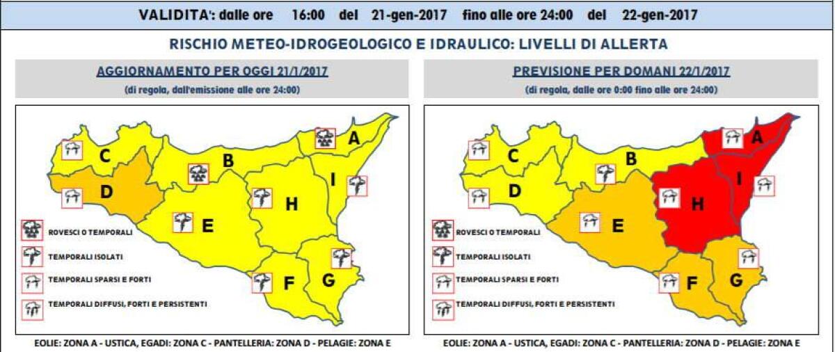 MALTEMPO, ALLERTA  “ROSSO” ORDINANZA DEL SINDACO - 