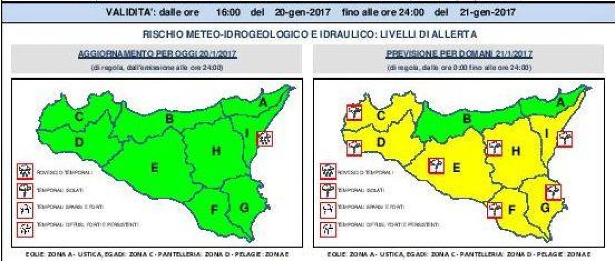 Meteo Catania: sabato piogge, poi forte maltempo - 