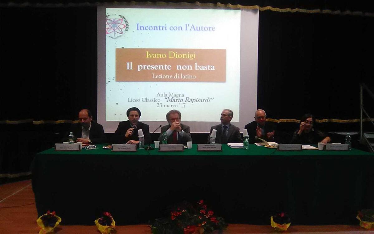 Lezione magistrale del grande intellettuale Dionigi al Liceo Classico di Paternò - 