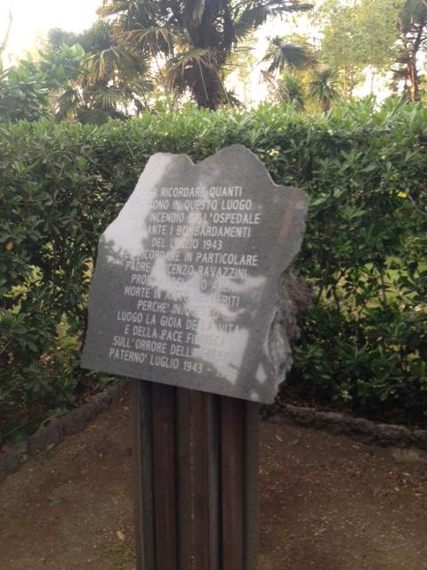 SVELATA STELE DEI BOMBARDAMENTI ALLA VILLA MONCADA