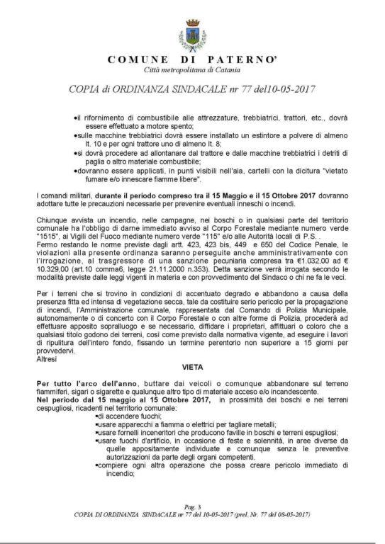 ARRIVA L’ORDINANZA PER LA PREVENZIONE DEGLI INCENDI: ECCO I DETTAGLI
