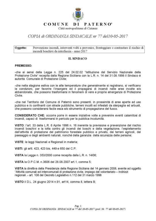 ARRIVA L’ORDINANZA PER LA PREVENZIONE DEGLI INCENDI: ECCO I DETTAGLI