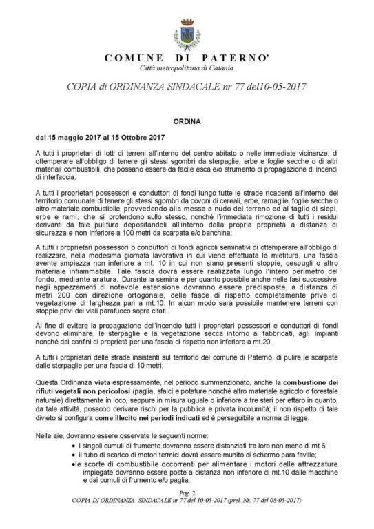 ARRIVA L’ORDINANZA PER LA PREVENZIONE DEGLI INCENDI: ECCO I DETTAGLI