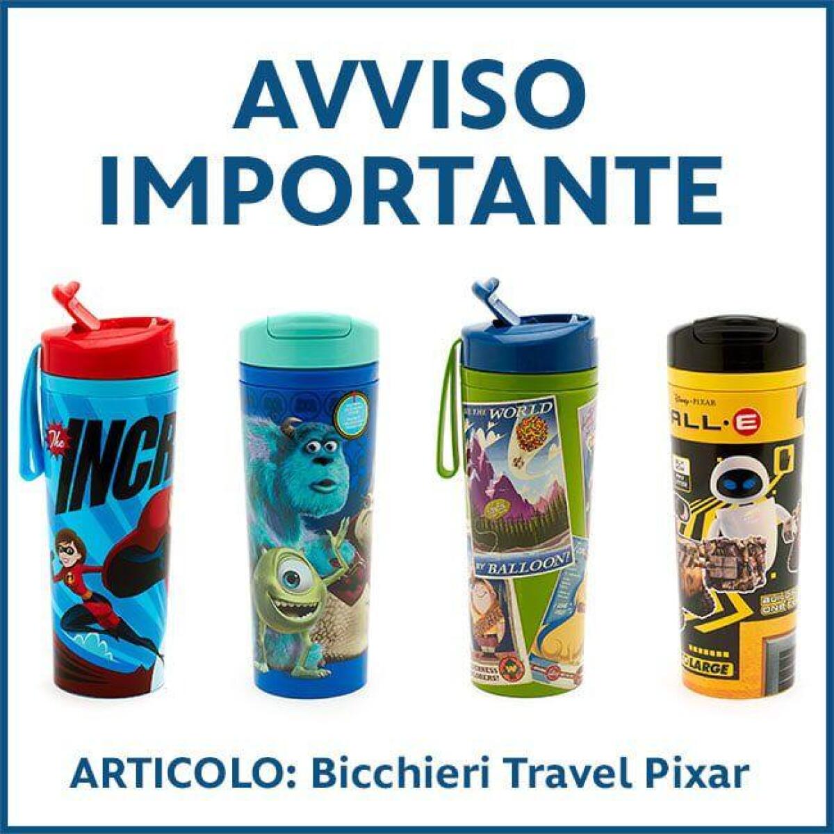 DISNEY STORE RITIRA DALLA VENDITA QUATTRO LOTTI DI BICCHIERI DA VIAGGIO PER BAMBINI - 