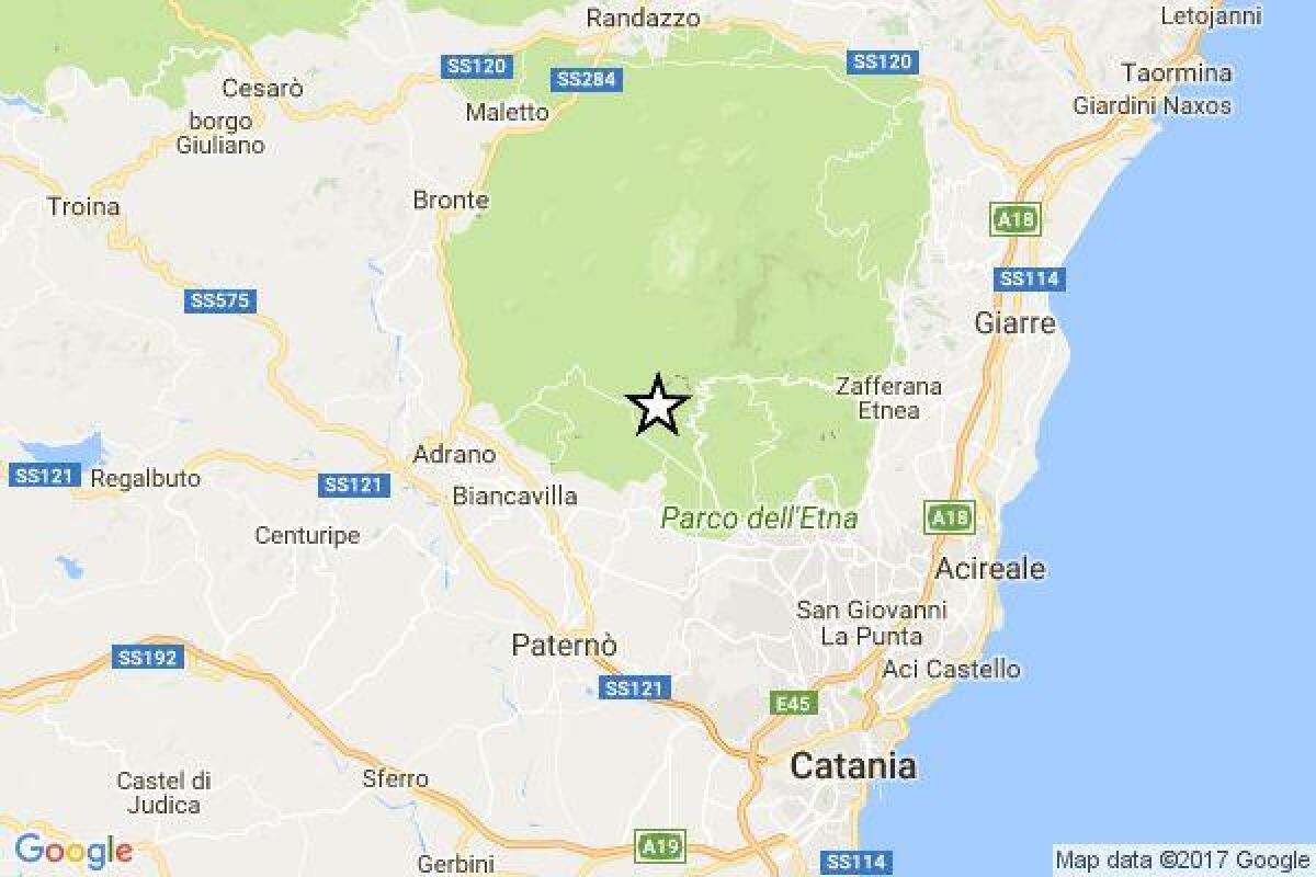 TERREMOTO SULL'ETNA - EPICENTRO RAGALNA - 