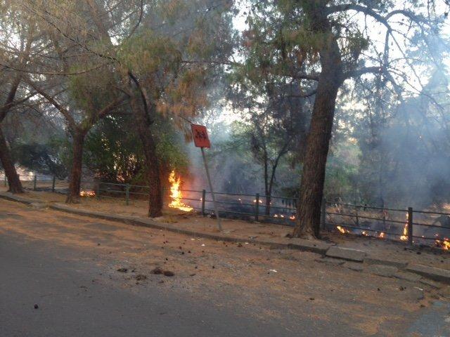 INCENDIO IN VIALE KENNEDY - FOTO