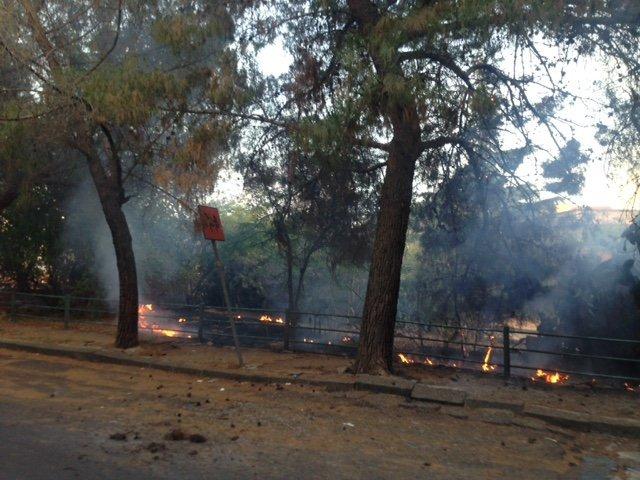 INCENDIO IN VIALE KENNEDY - FOTO