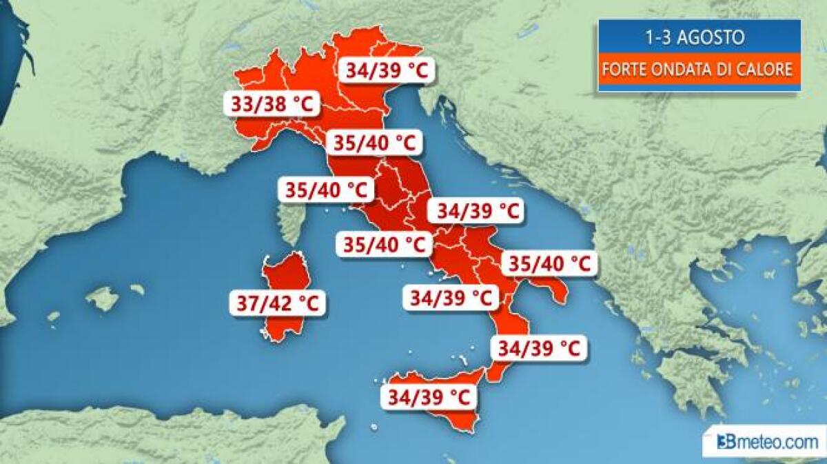 IN ARRIVO L’ONDATA DI CALDO PIÙ INTENSA DELL’ESTATE 2017 - 