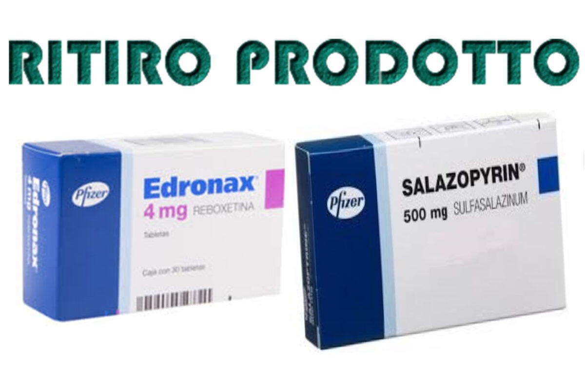 ANTIDEPRESSIVO E ANTINFIAMMATORIO RITIRATI DALLE FARMACIE - 