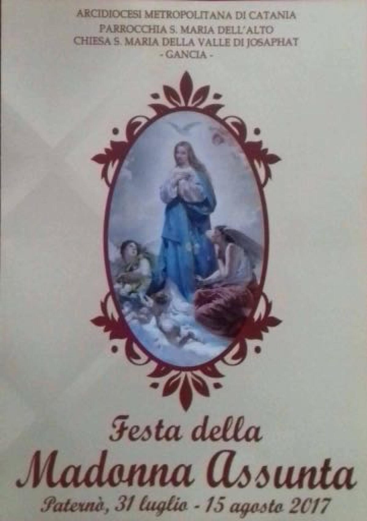 FERRAGOSTO E LA SOLENNITÀ DELL’ASSUNZIONE - PROGRAMMA 2017 - 