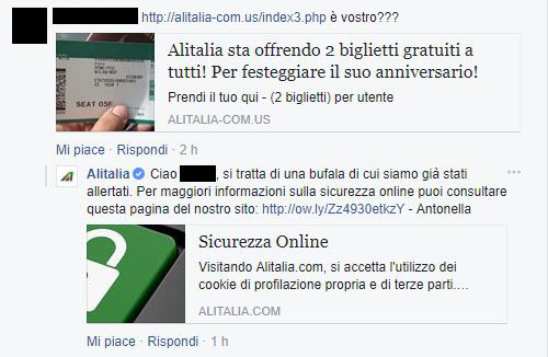 SU FACEBOOK IL CONCORSO DEI BIGLIETTI AEREI GRATIS: MA SI TRATTA DI UNA TRUFFA