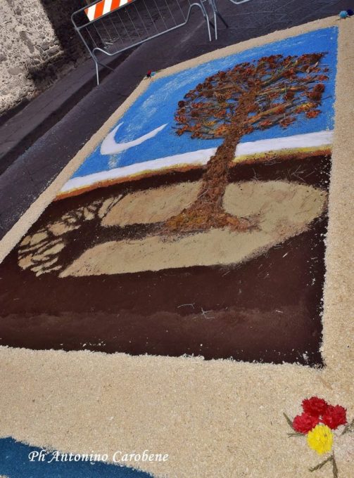 BELPASSO: L' "ECOINFIORATA" REALIZZATA CON I MATERIALI DI SCARTO - FOTO