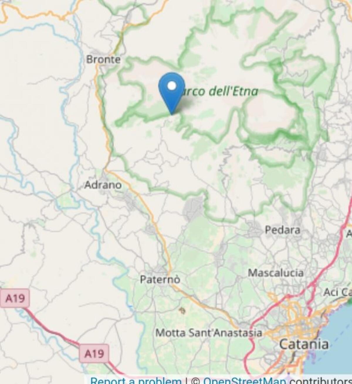 SCOSSA TERREMOTO MAGNITUDO 3.1 CON EPICENTRO A BRONTE - 