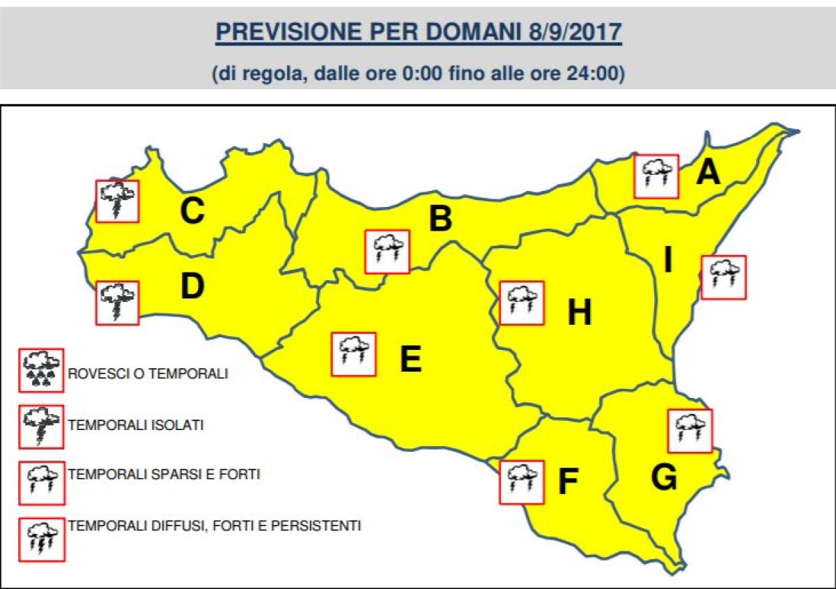 MALTEMPO, DOMANI “ALLERTA GIALLA” - 
