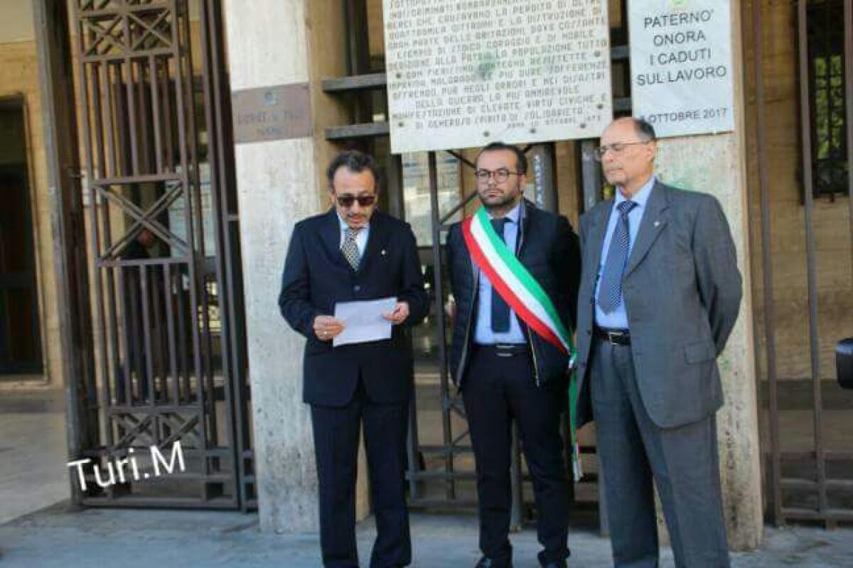 PATERNÒ CELEBRA LA 67ª GIORNATA NAZIONALE PER LE VITTIME DEGLI INCIDENTI SUL LAVORO - FOTO - 
