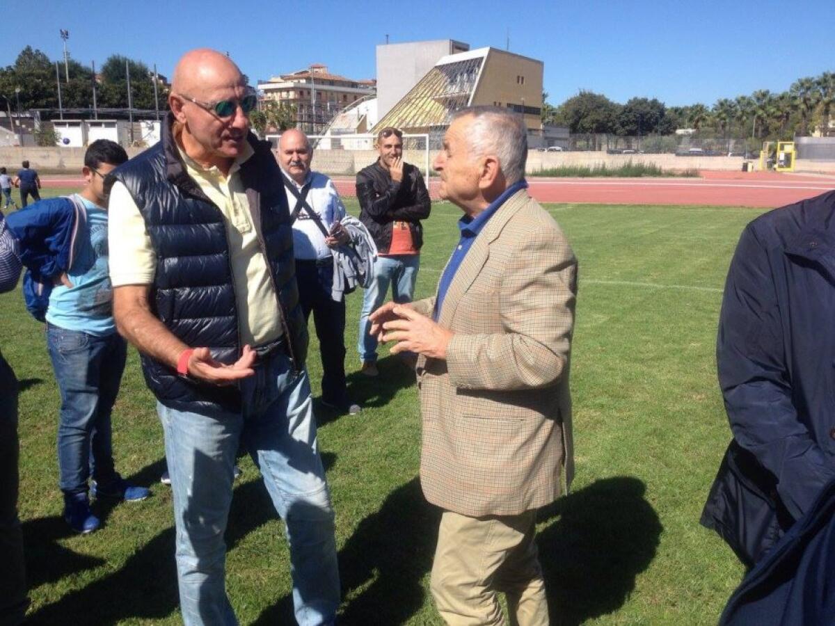 MISTERBIANCO: CICCIO GRAZIANI VISITA IL CAMPO DI CALCIO VALENTINO MAZZOLA NEL RICORDO DEL GRANDE CAMPIONE - 