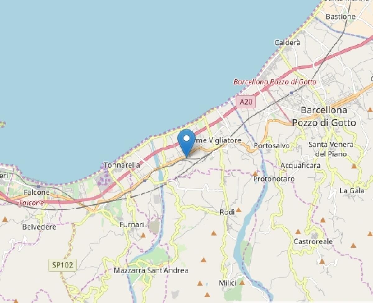 SCIAME SISMICO TRA BARCELLONA E TERME VIGLIATORE - 