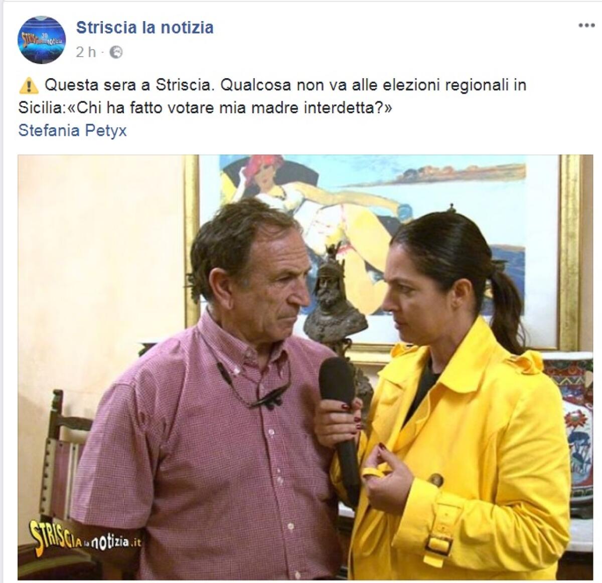 QUESTA SERA A STRISCIA LA NOTIZIA QUALCOSA NON VA ALLE ELEZIONI REGIONALI IN SICILIA: «CHI HA FATTO VOTARE MIA MADRE INTERDETTA?» - 