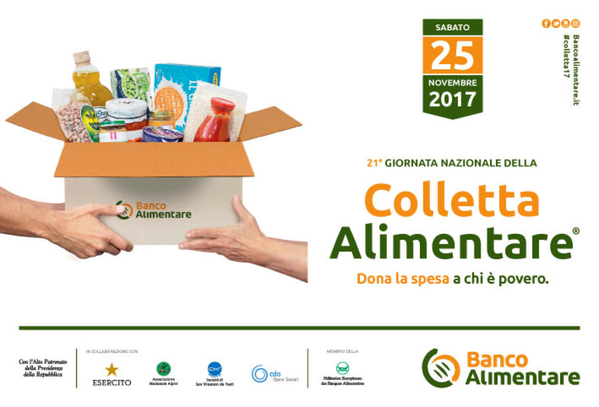 TORNA LA COLLETTA ALIMENTARE, SABATO 25 NOVEMBRE IN 1.220 PUNTI VENDITA DELLA SICILIA - 