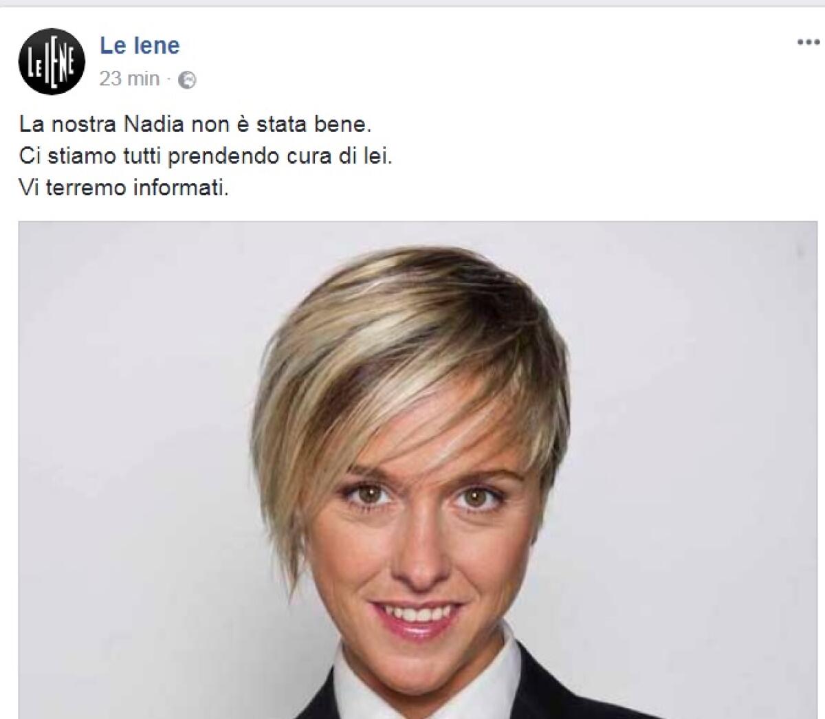 NADIA TOFFA DELLE IENE RICOVERATA A TRIESTE: È IN CONDIZIONI “MOLTO GRAVI” - AGGIORNAMENTO - 
