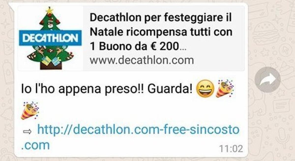 Attenzione alla truffa dei falsi buoni da 200 euro: Decathlon non c'entra niente - 