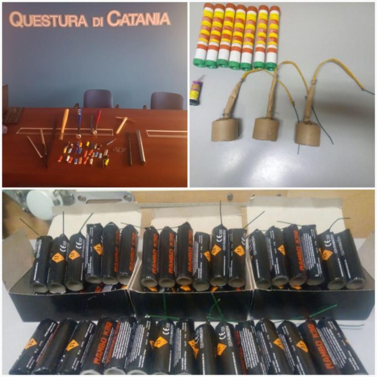 CATANIA: Tifosi del Matera trovati con 52 bombe carta e fumogeni - 