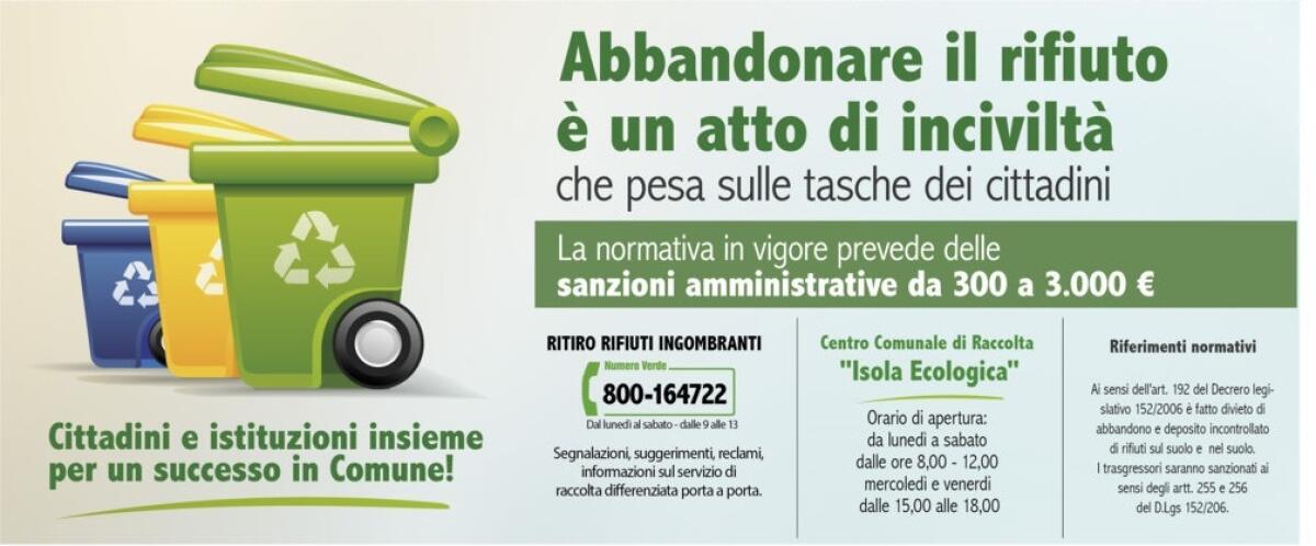 CAMPAGNA SENSIBILIZZAZIONE RIFIUTI - 