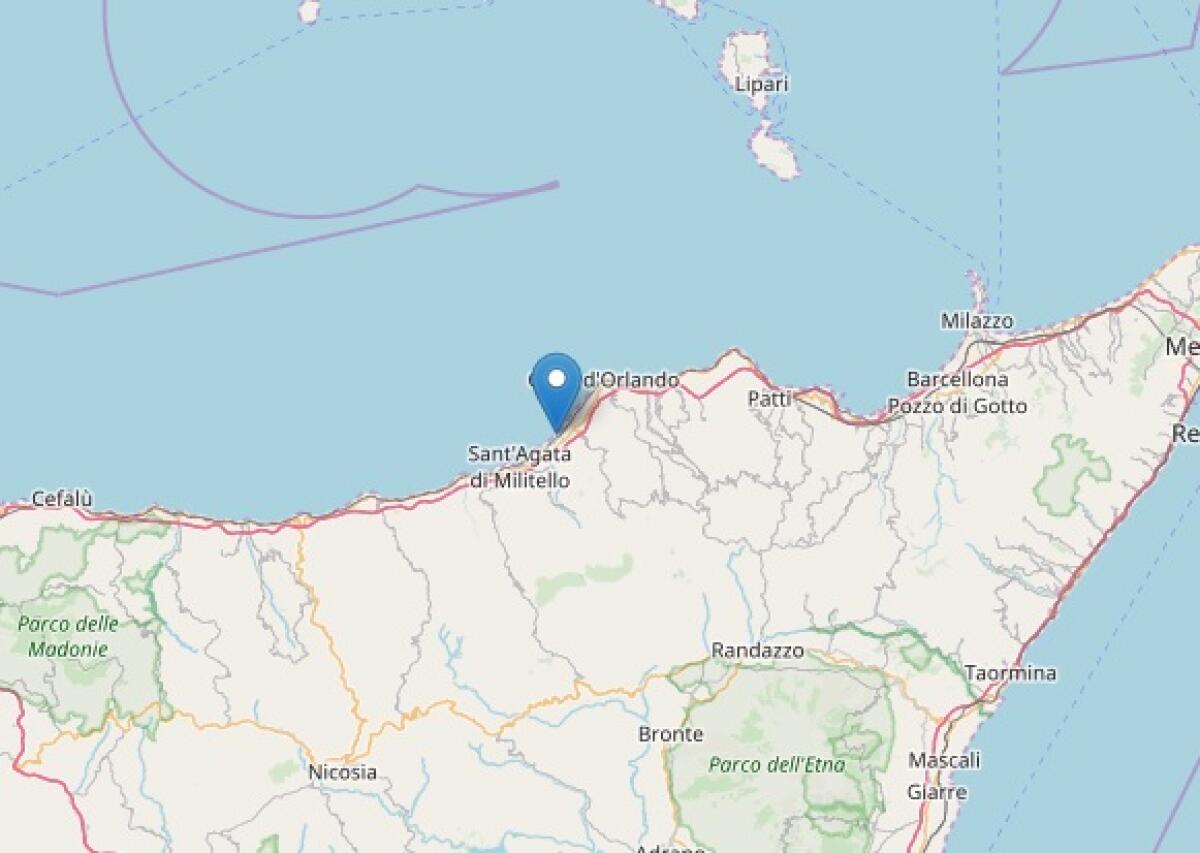 Scossa di terremoto di magnitudo 3.1 è stata registrata alle 21:11 nel Messinese - 