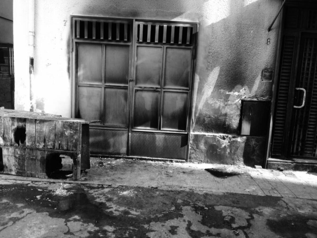 PATERNO': Incendio a piazza Idria - 