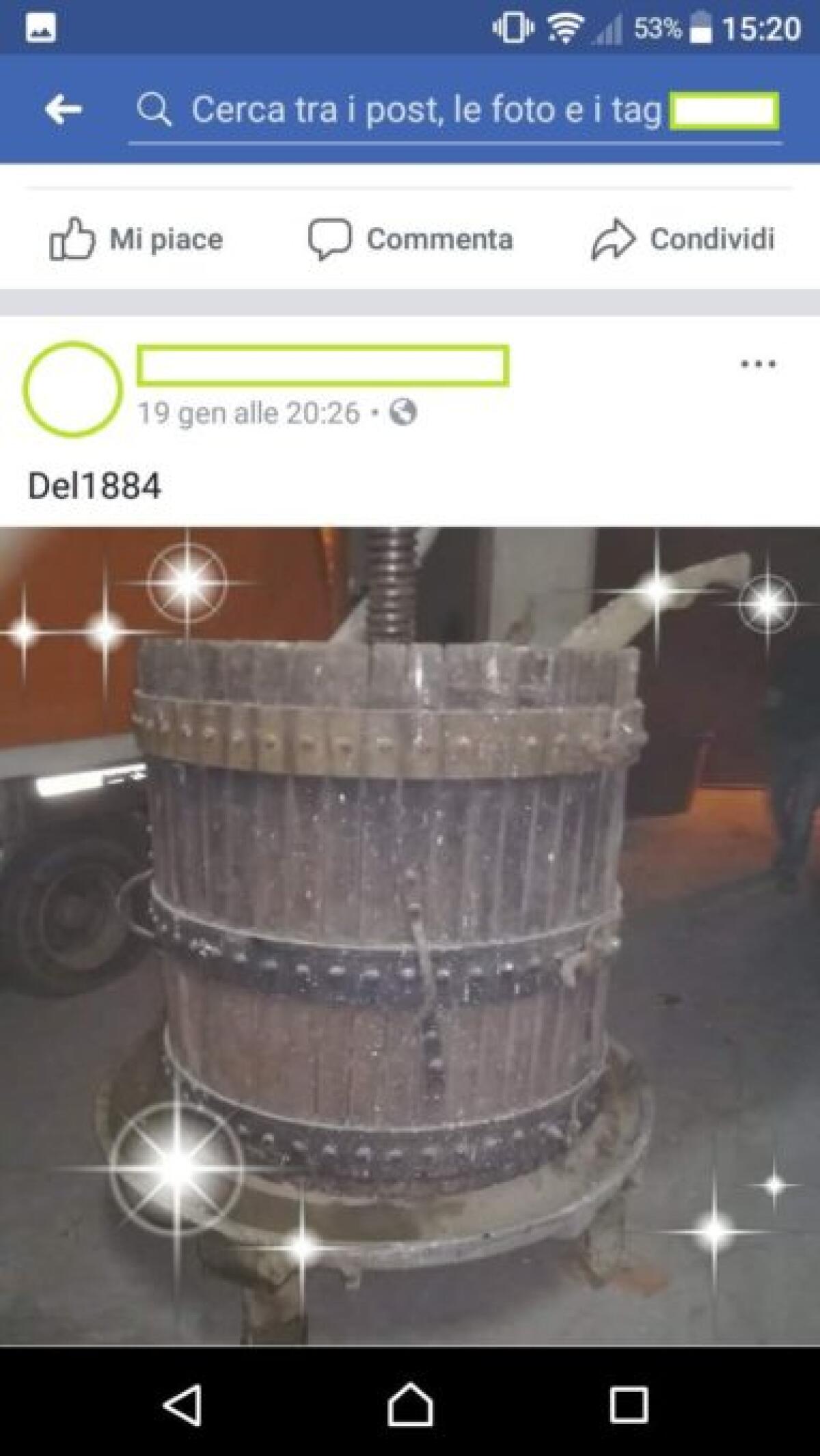 BRONTE: Ruba un torchio e lo mette in vendita su Facebook: arrestato 46 - 