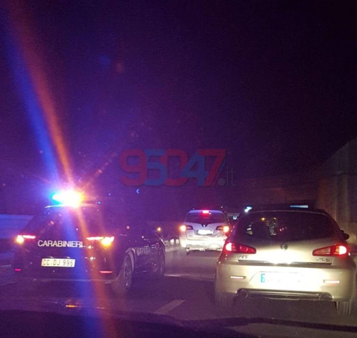 SS 121 TAMPONAMENTO NEI PRESSI DELLO SVINCOLO PIANO TAVOLA - LE FOTO - 