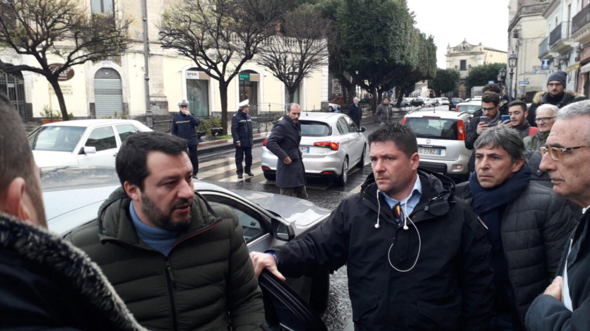 Paternò: Matteo Salvini in città per la campagna elettorale - 