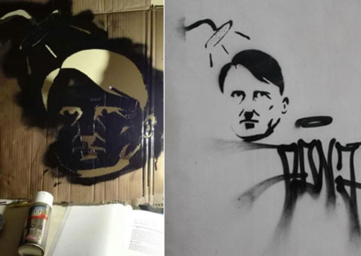 ENNA: Murales con il volto di hitler, denunciato un giovane - 